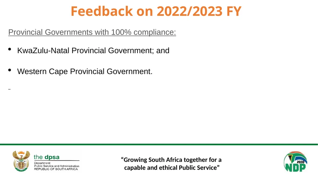 “Growing South Africa together for a capable and - slide 18 of 24