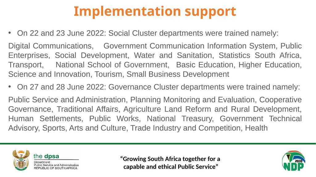 “Growing South Africa together for a capable and - slide 11 of 24
