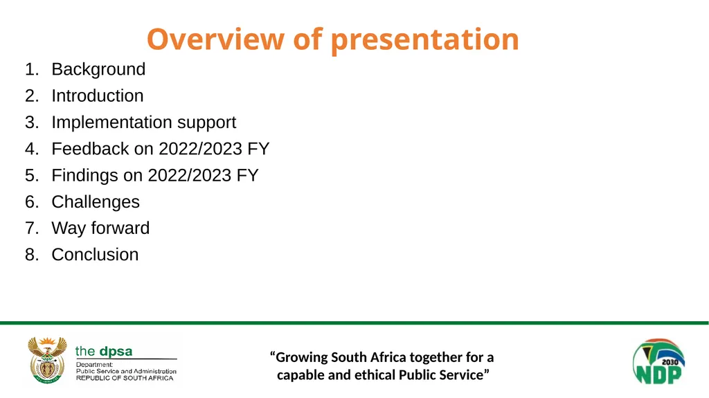 “Growing South Africa together for a capable and - slide 3 of 24