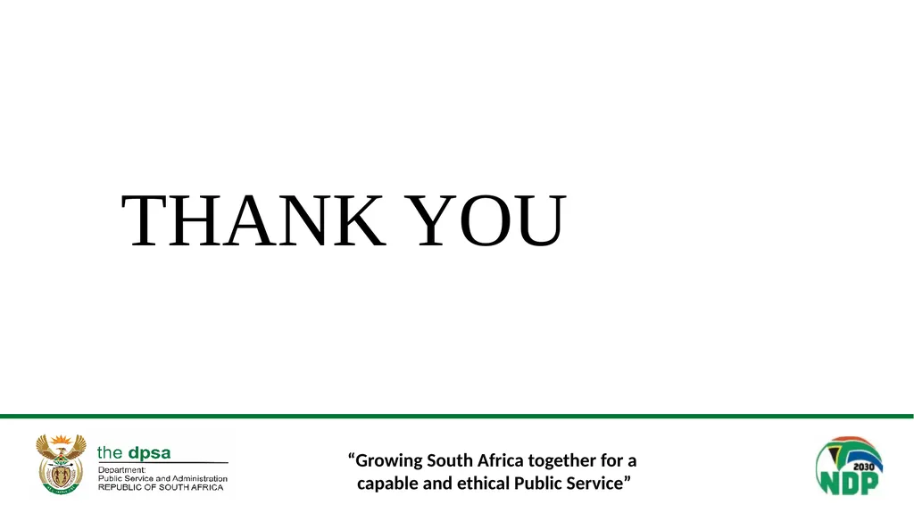 “Growing South Africa together for a capable and - slide 24 of 24