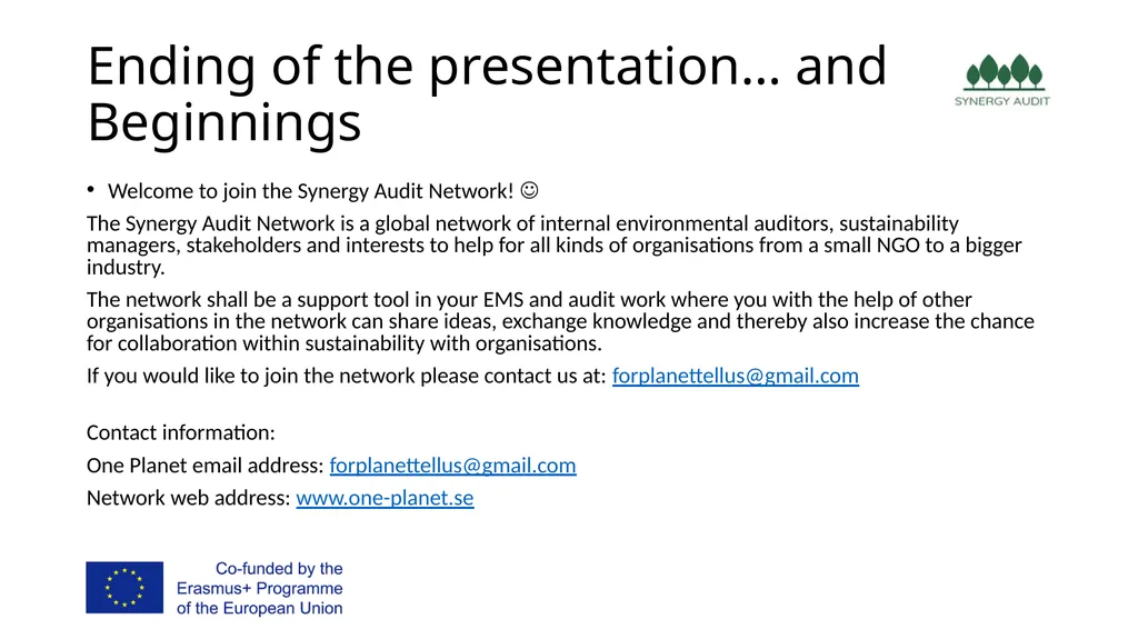 Synergy Audit Online Education Learning, teaching - slide 145 of 146