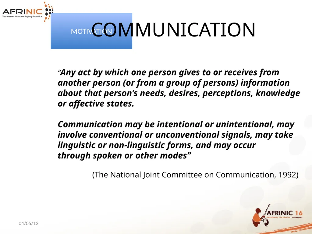 AFRINIC HUMAN RESOURCES PRESENTATION Table of - slide 28 of 36