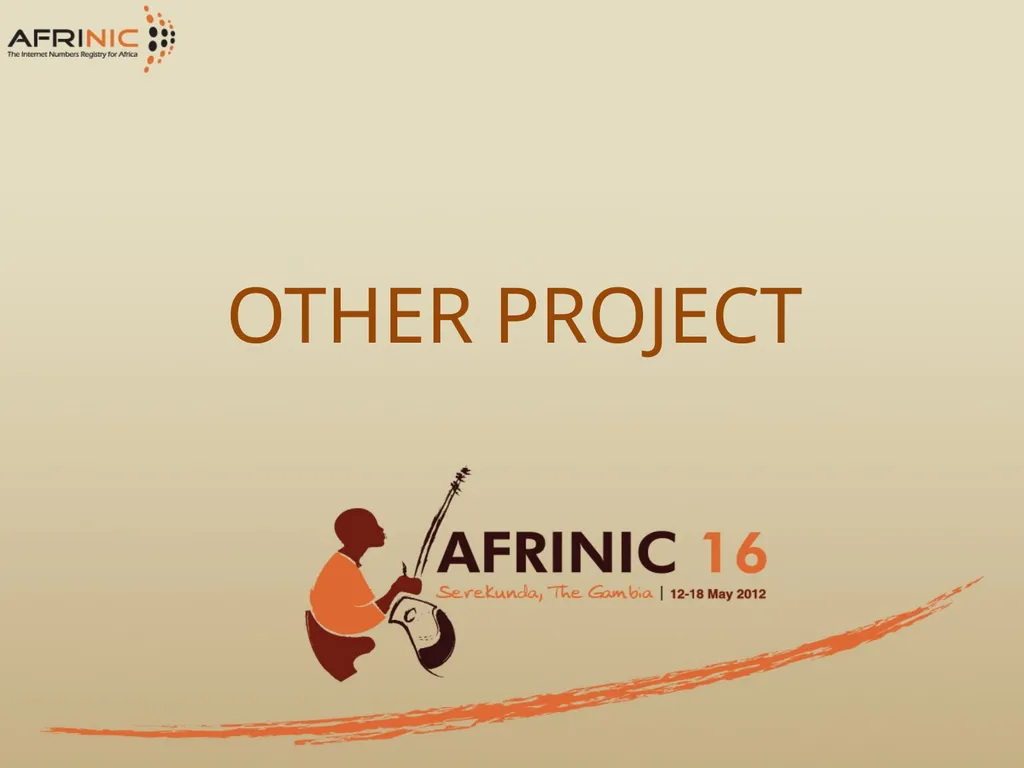 AFRINIC HUMAN RESOURCES PRESENTATION Table of - slide 34 of 36