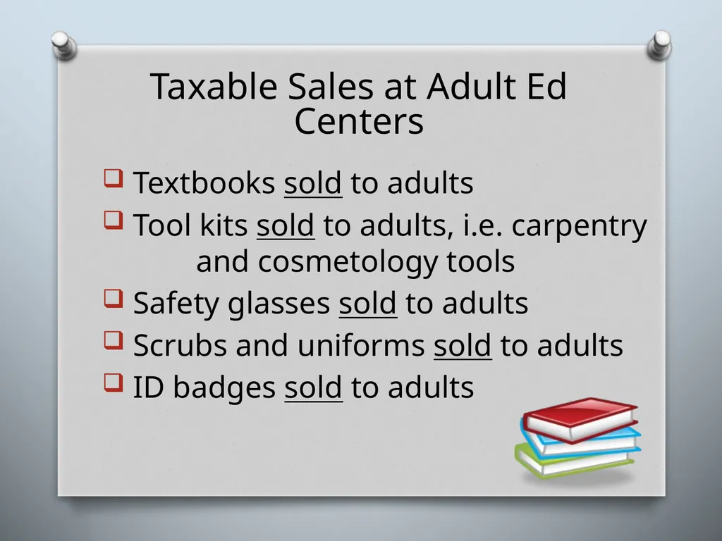 SALES TAX GUIDELINES FOR PASCO SCHOOLS Purchases - slide 10 of 12