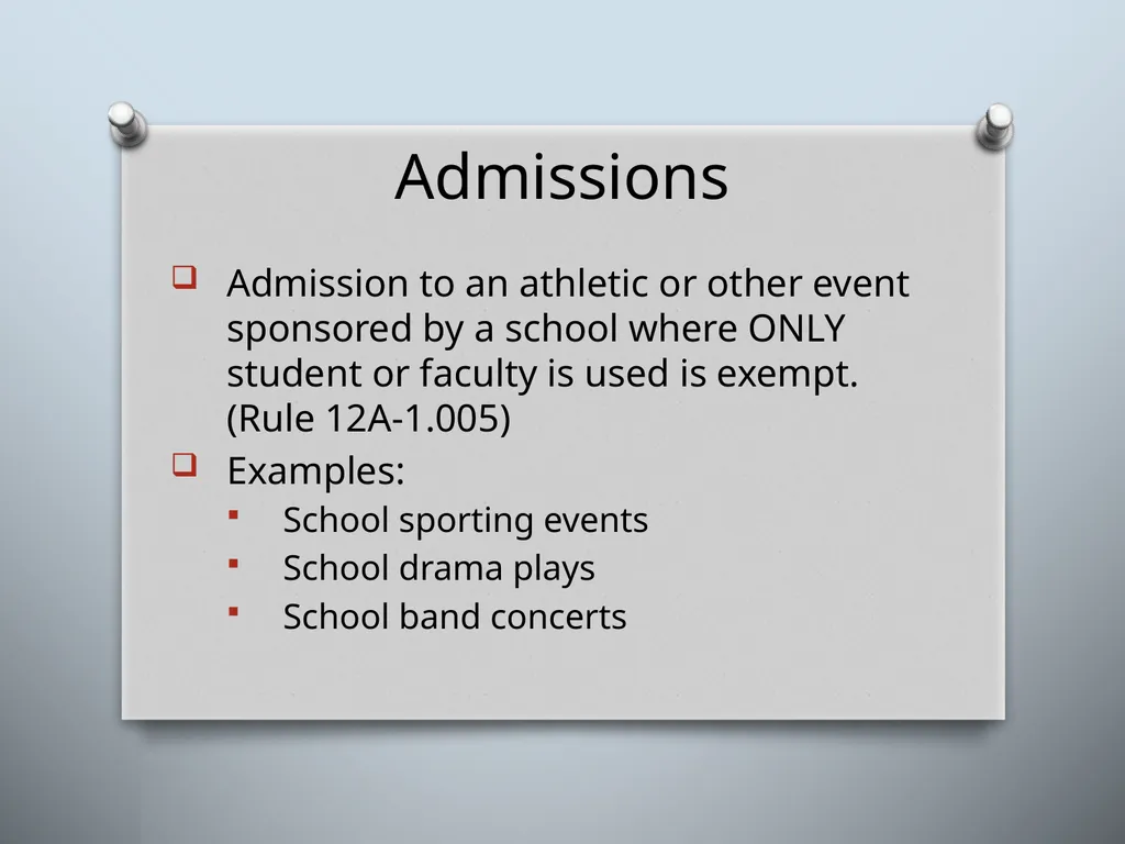 SALES TAX GUIDELINES FOR SCHOOL DISTRICTS - slide 9 of 15
