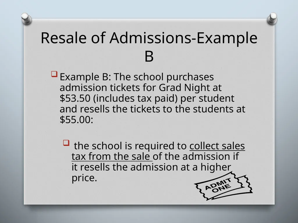 SALES TAX GUIDELINES FOR SCHOOL DISTRICTS - slide 13 of 15