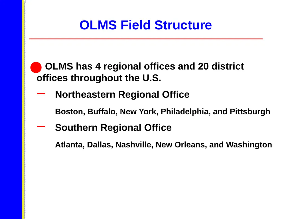 U.S. Department of Labor Office of - slide 3 of 49