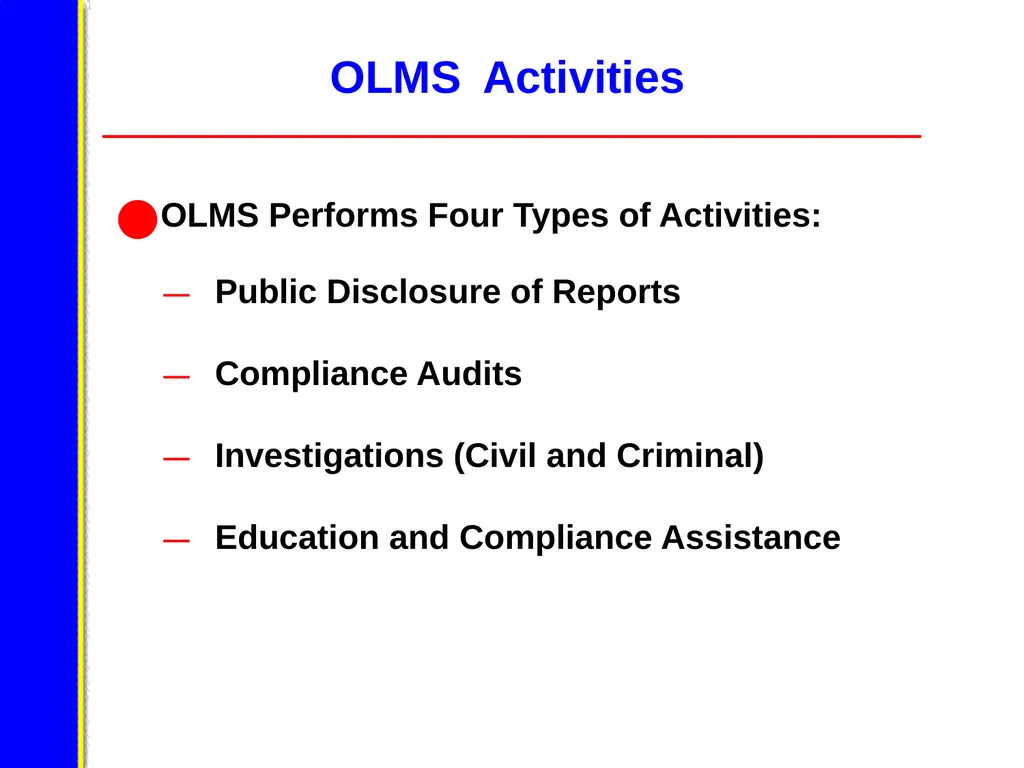U.S. Department of Labor Office of - slide 7 of 49