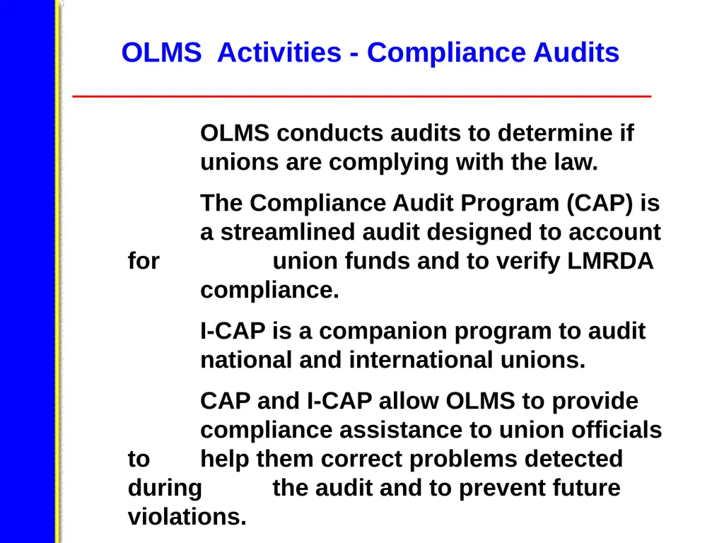 U.S. Department of Labor Office of - slide 9 of 49