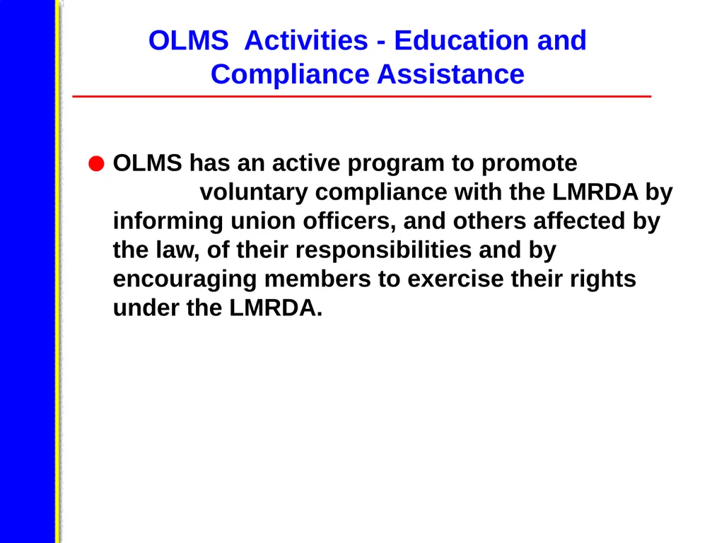 U.S. Department of Labor Office of - slide 11 of 49