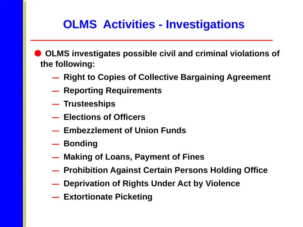 U.S. Department of Labor Office of - slide 10 of 49