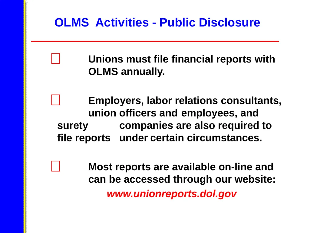 U.S. Department of Labor Office of - slide 8 of 49