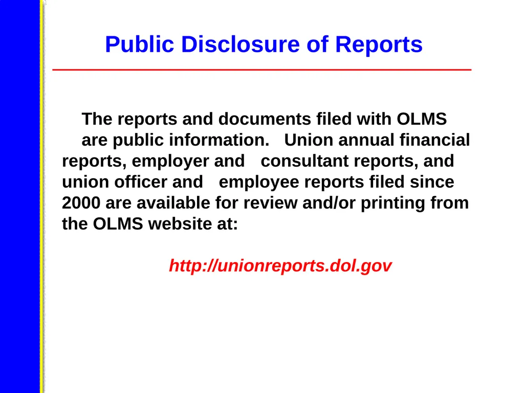 U.S. Department of Labor Office of - slide 30 of 49