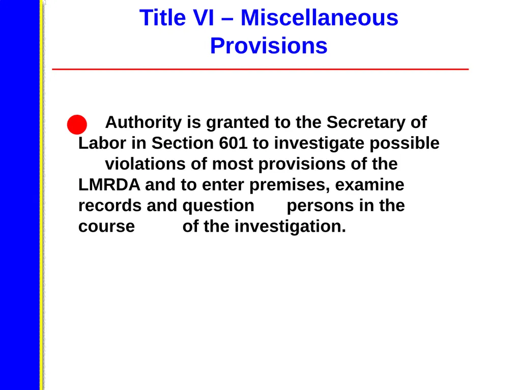 U.S. Department of Labor Office of - slide 45 of 49