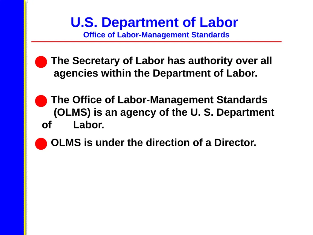 U.S. Department of Labor Office of - slide 2 of 49