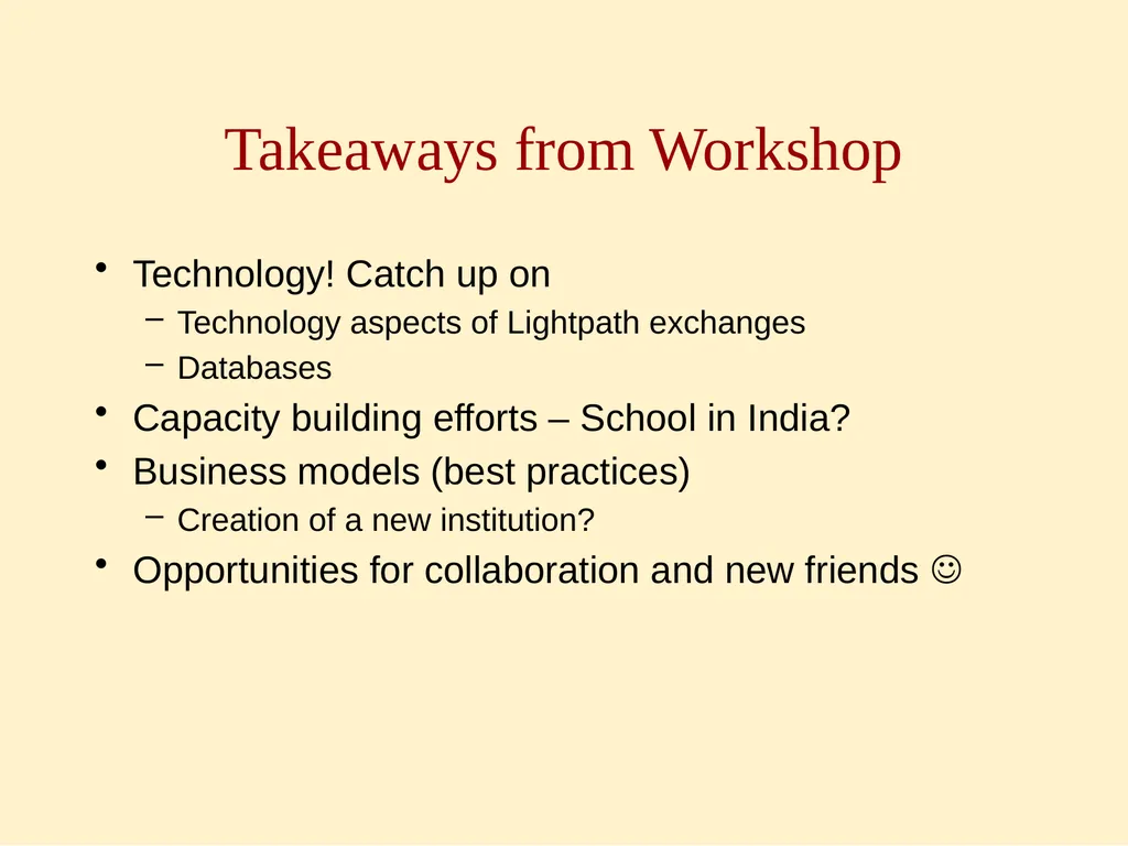 Bangalore India Open Lightpath Exchange Facility - slide 18 of 18