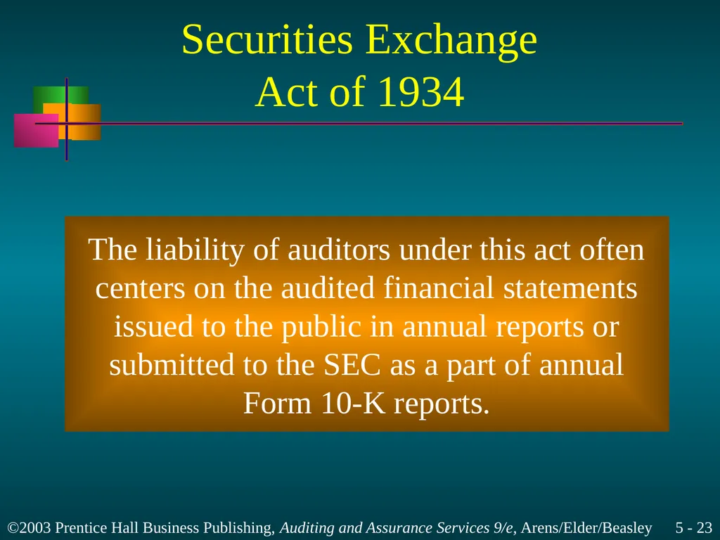 Legal Liability Chapter 5 Learning Objective 1 - slide 23 of 37