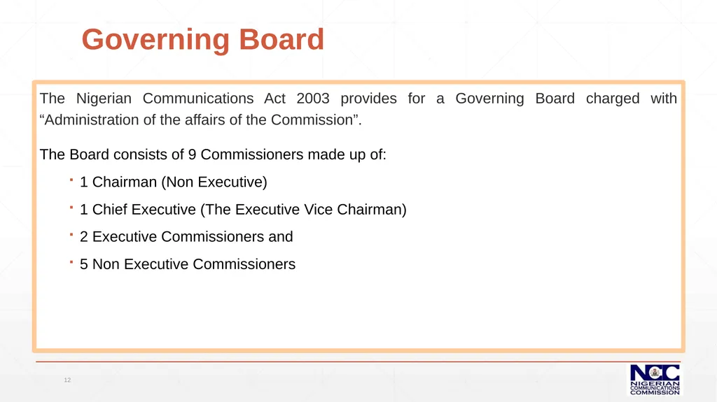 Prof. Garba Umar Danbatta, FNSE (Executive Vice - slide 12 of 39