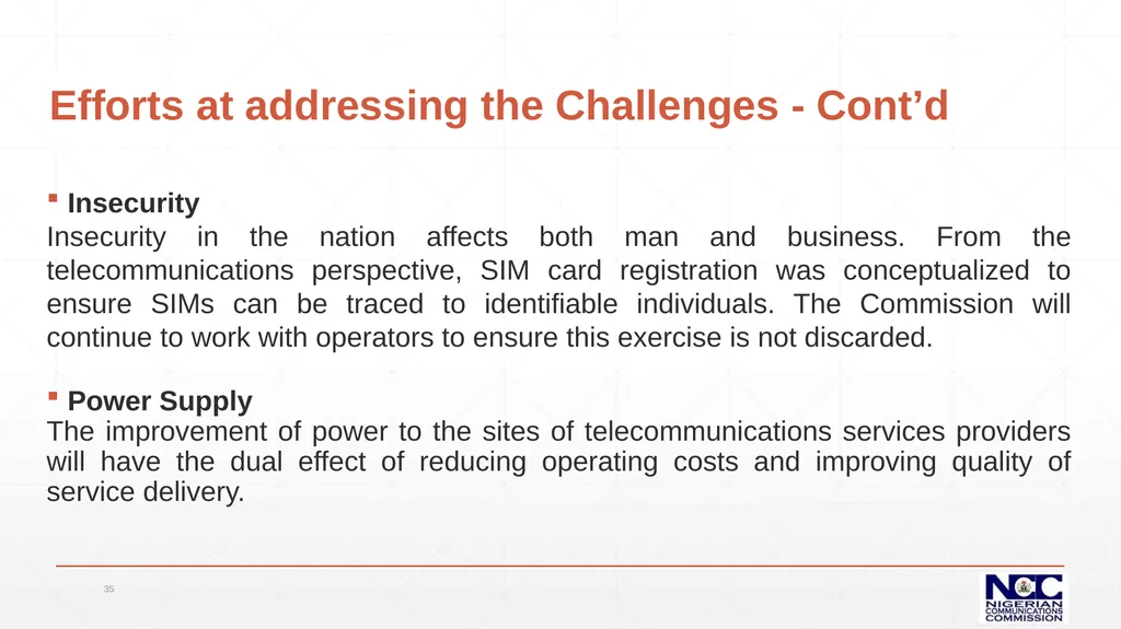 Prof. Garba Umar Danbatta, FNSE (Executive Vice - slide 35 of 39