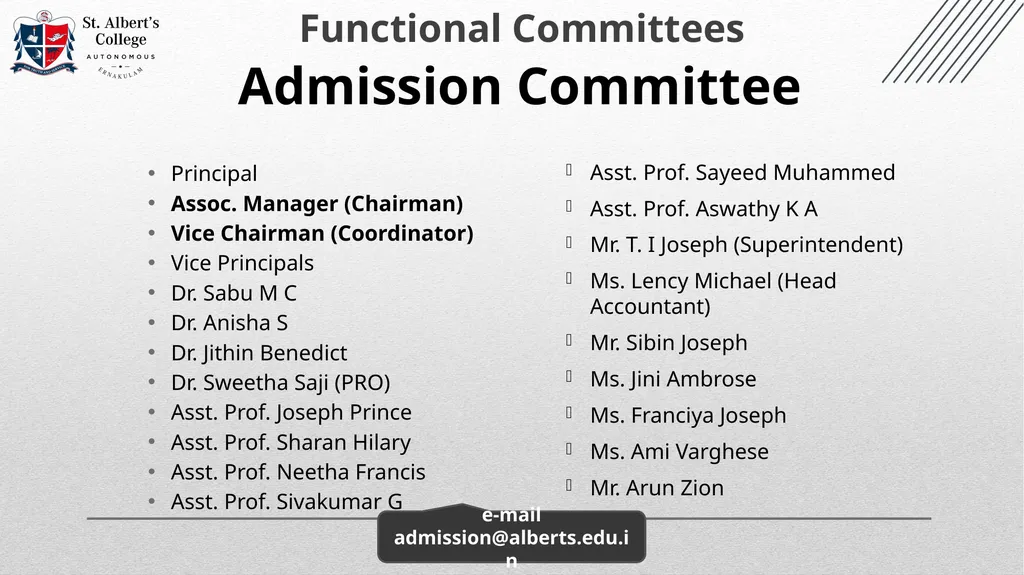College Officials (2023- 2024) Changes in the - slide 38 of 74
