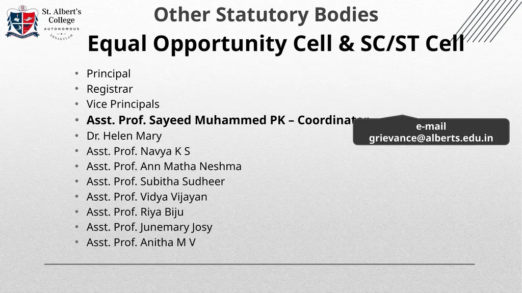 College Officials (2023- 2024) Changes in the - slide 32 of 74