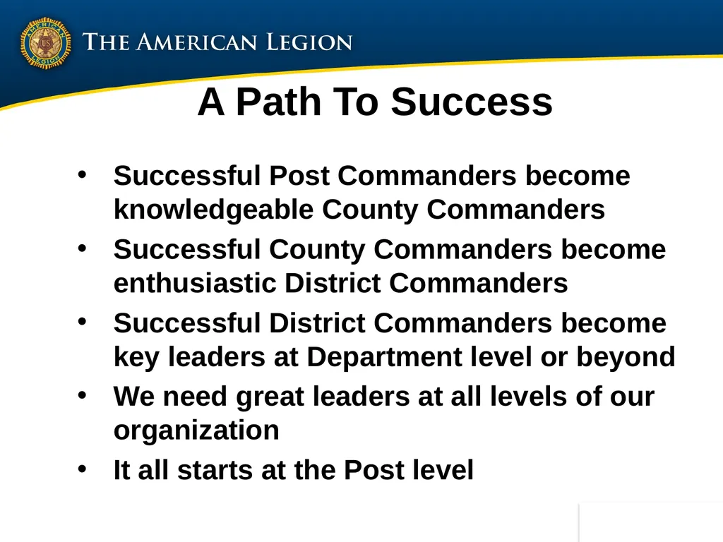 Post Commander Course Updated April 2020 Getting - slide 4 of 88