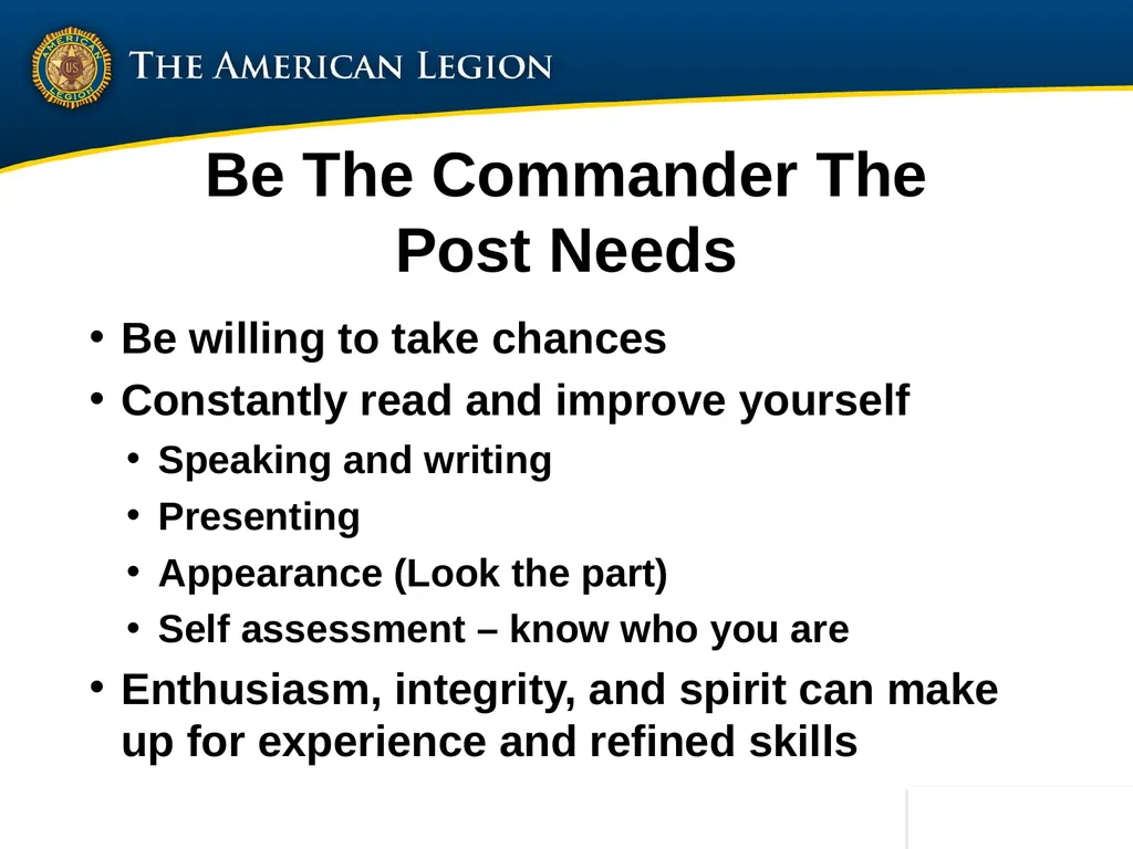 Post Commander Course Updated April 2020 Getting - slide 67 of 88