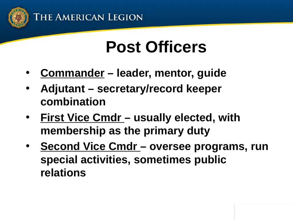 Post Commander Course Updated April 2020 Getting - slide 23 of 88