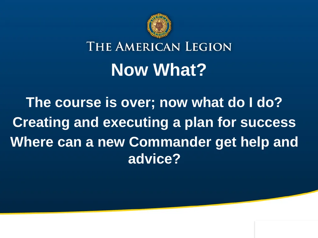 Post Commander Course Updated April 2020 Getting - slide 76 of 88