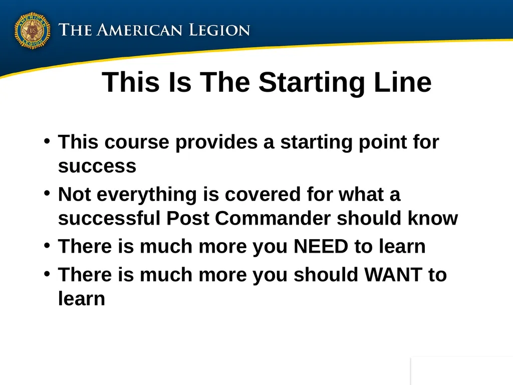 Post Commander Course Updated April 2020 Getting - slide 77 of 88