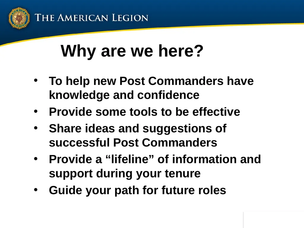Post Commander Course Updated April 2020 Getting - slide 3 of 88