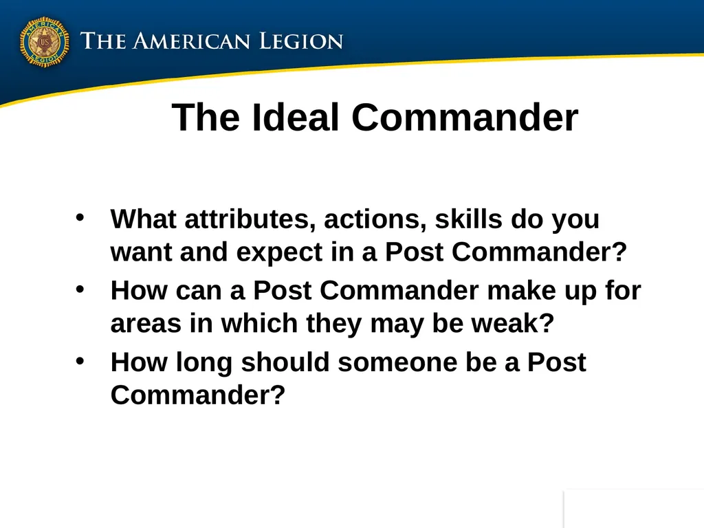Post Commander Course Updated April 2020 Getting - slide 15 of 88