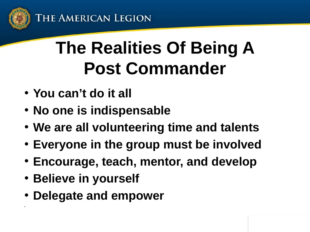 Post Commander Course Updated April 2020 Getting - slide 66 of 88