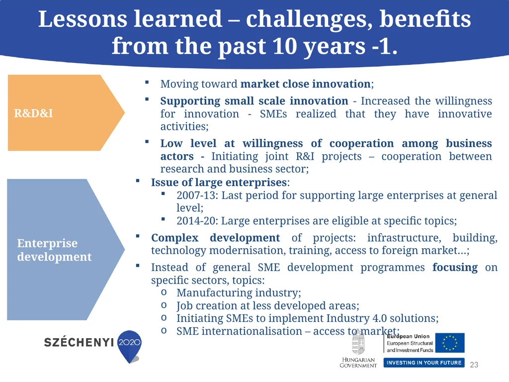 Economic Development and Innovation Operational - slide 23 of 25