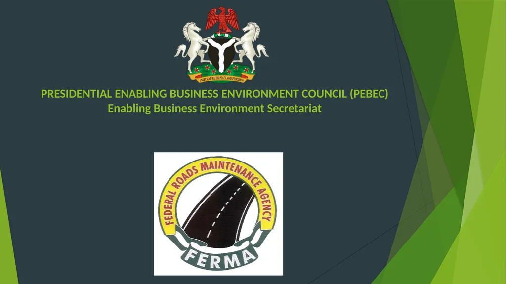 PRESIDENTIAL ENABLING BUSINESS ENVIRONMENT COUNCIL - slide 1 of 56