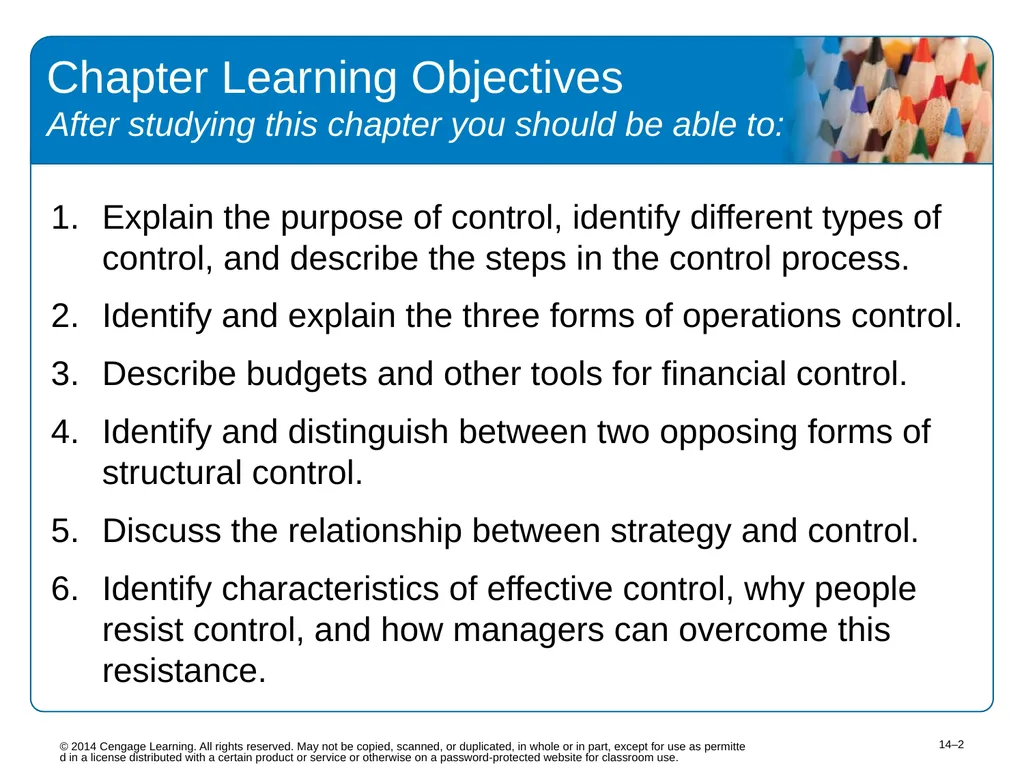 14–2 © 2014 Cengage Learning. All rights reserved. - slide 2 of 35