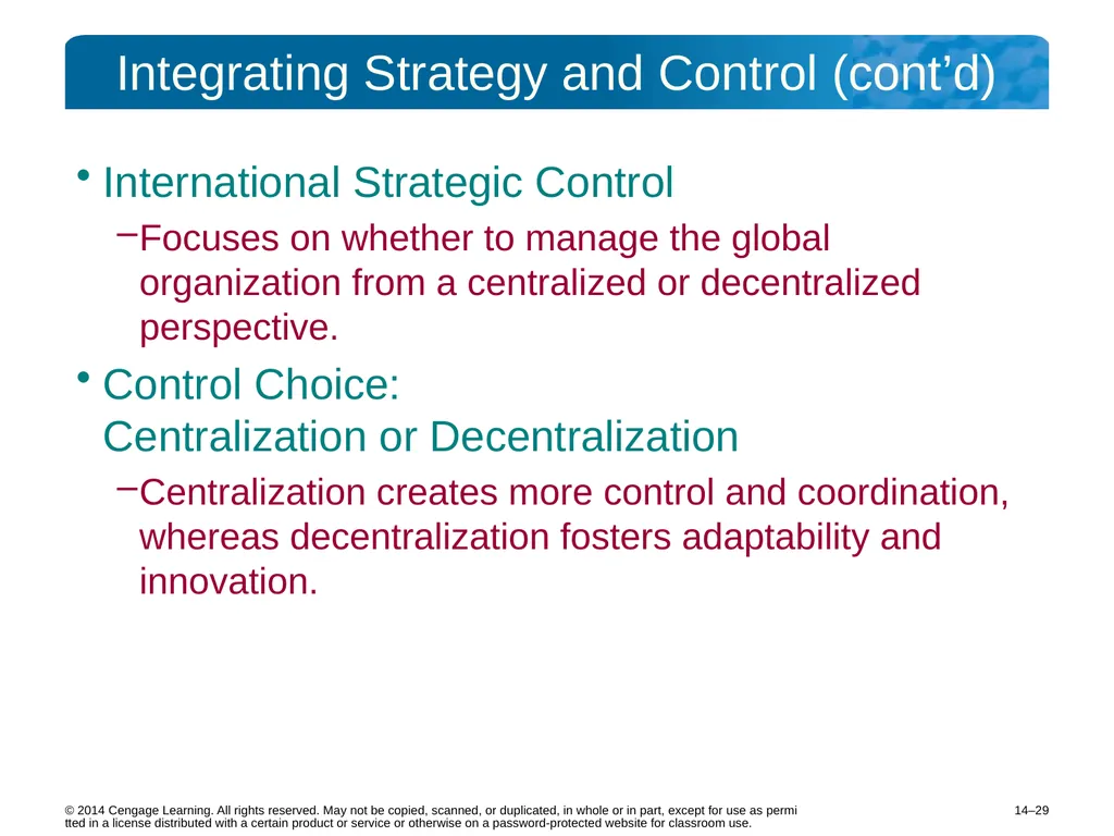 14–2 © 2014 Cengage Learning. All rights reserved. - slide 29 of 35