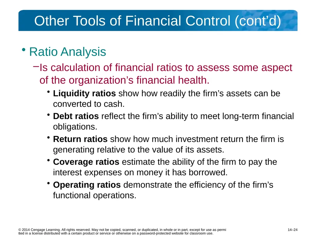 14–2 © 2014 Cengage Learning. All rights reserved. - slide 24 of 35