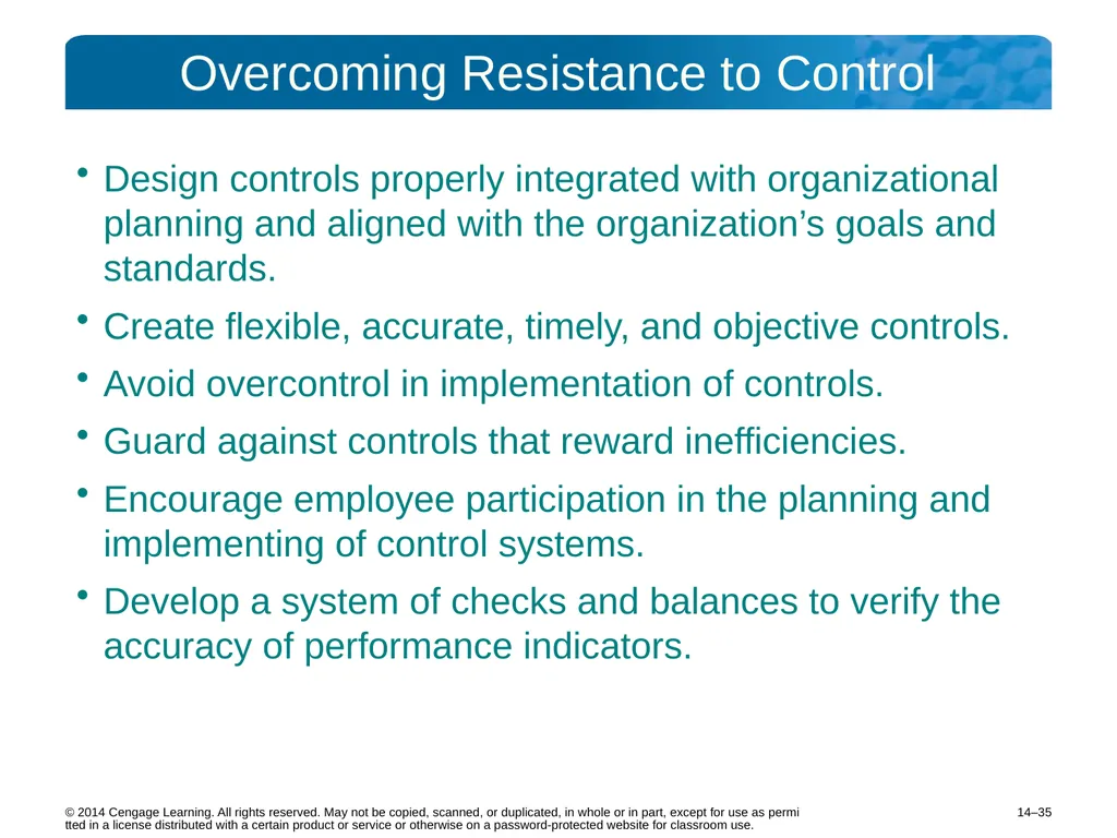 14–2 © 2014 Cengage Learning. All rights reserved. - slide 35 of 35