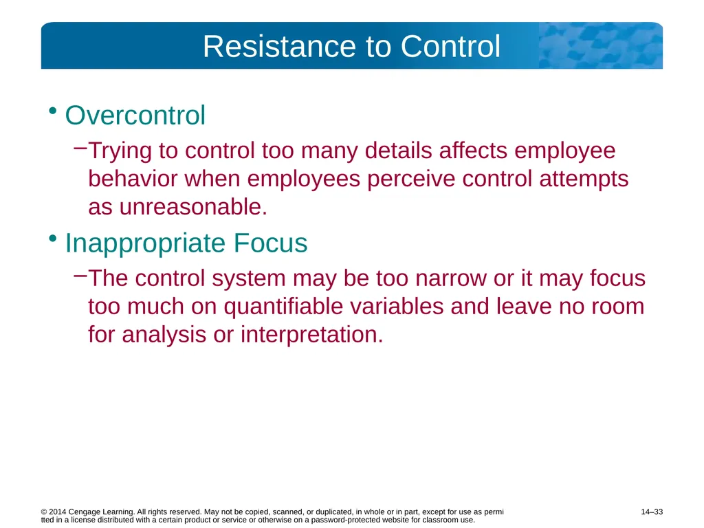 14–2 © 2014 Cengage Learning. All rights reserved. - slide 33 of 35