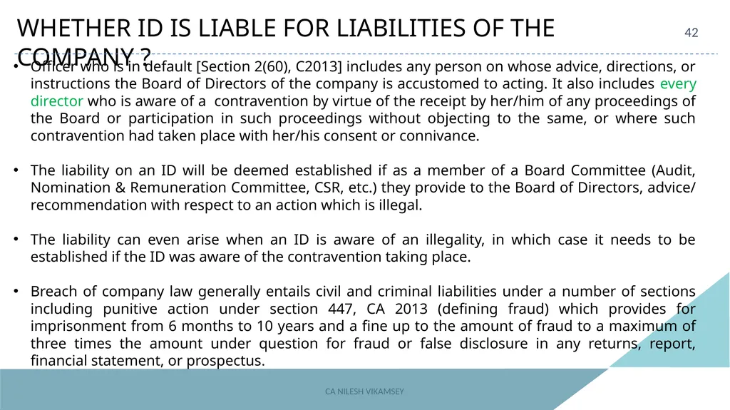 ACAE Corporate Laws Virtual Conclave September 16, - slide 42 of 82