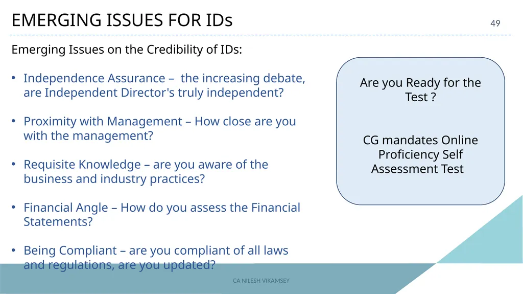 ACAE Corporate Laws Virtual Conclave September 16, - slide 49 of 82