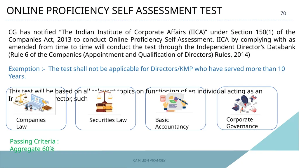 ACAE Corporate Laws Virtual Conclave September 16, - slide 70 of 82
