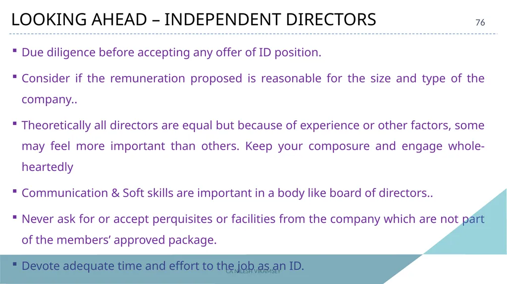 ACAE Corporate Laws Virtual Conclave September 16, - slide 76 of 82