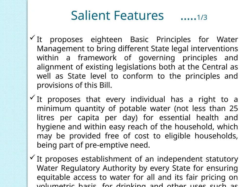 NATIONAL WATER FRAMEWORK LAW By Dr. B. Rajender, - slide 12 of 18