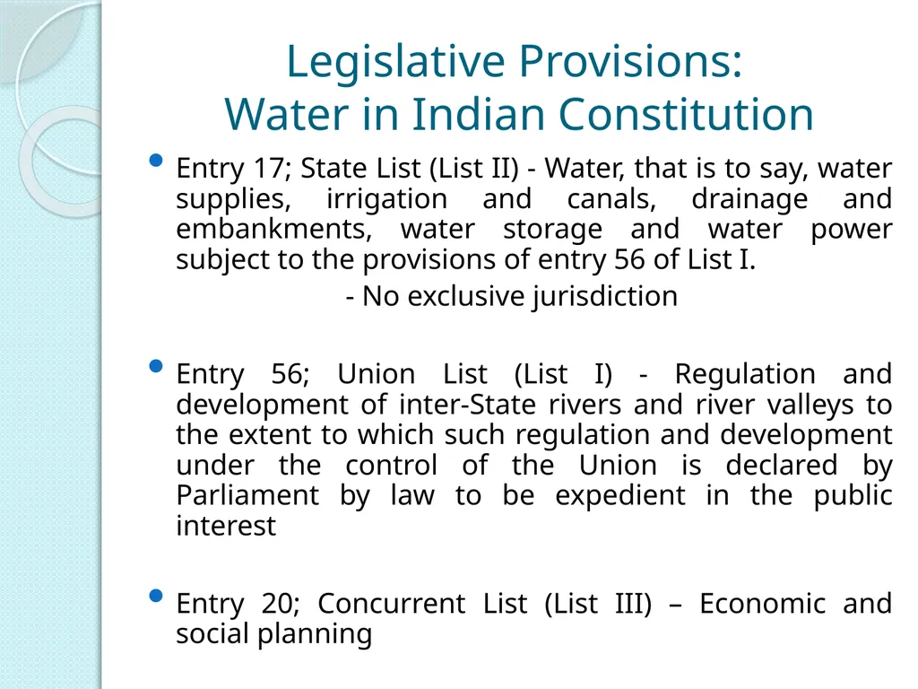 NATIONAL WATER FRAMEWORK LAW By Dr. B. Rajender, - slide 3 of 18