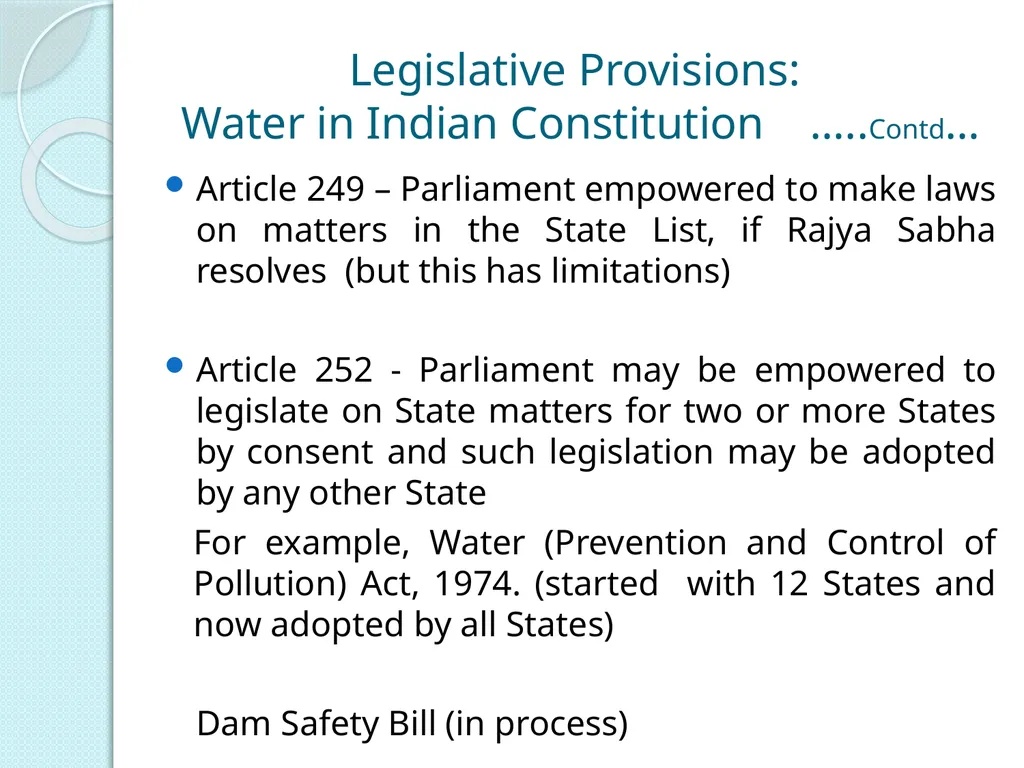 NATIONAL WATER FRAMEWORK LAW By Dr. B. Rajender, - slide 4 of 18