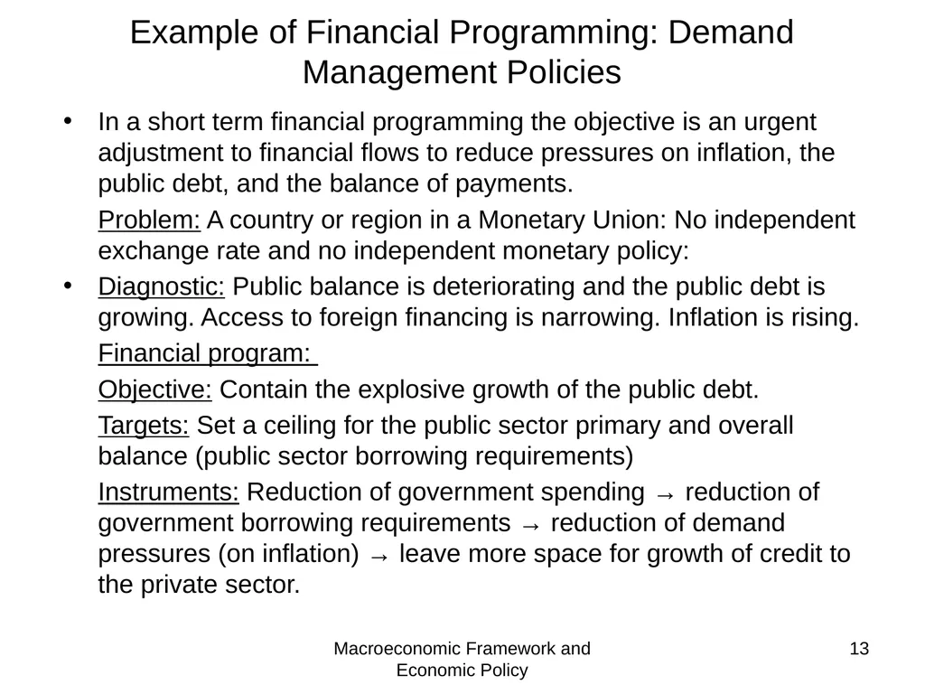 Tunisia - Macroeconomic and Fiscal Framework Mario - slide 13 of 31