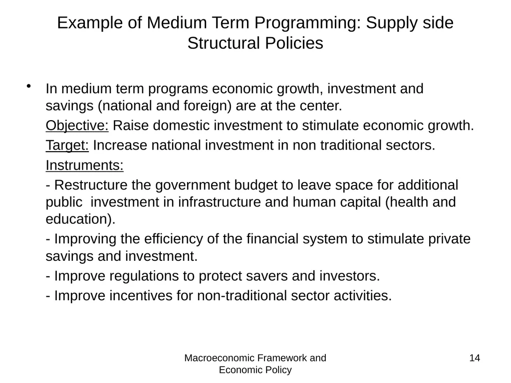 Tunisia - Macroeconomic and Fiscal Framework Mario - slide 14 of 31