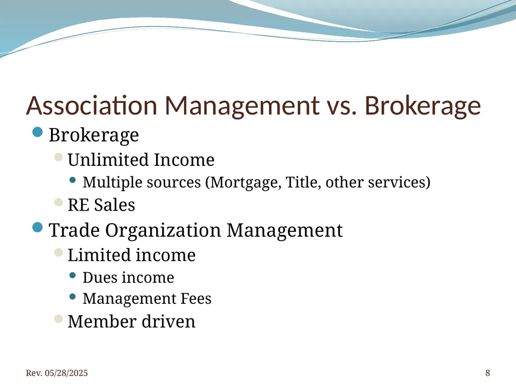 2016 BNAR Officer and Director Workshop Contents - slide 8 of 52